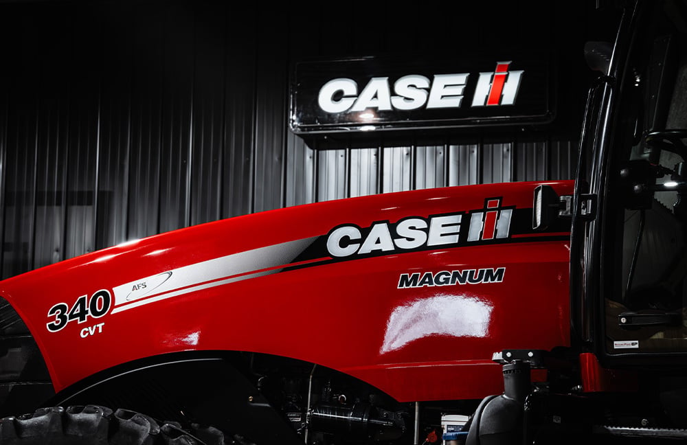 Close up of a Case IH Tractor